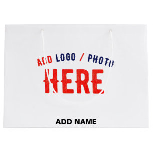 GRAND SAC CADEAU MARQUE BLANCHE VERIFIEE PERSONNALISABLE MODERNE ET