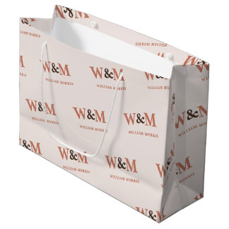 Grand Sac Cadeau Marque commerciale bohème rose blush terracotta