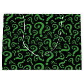 Grand Sac Cadeau Marque d'interrogation verte (Devant)