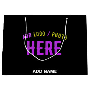 GRAND SAC CADEAU MARQUE PERSONNALISABLE NOIRE VERIFIEE DE STYLE MOD