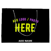 GRAND SAC CADEAU MARQUE PERSONNALISÉE NOIRE VERIFIÉE PERSONNALISABL (Dos)