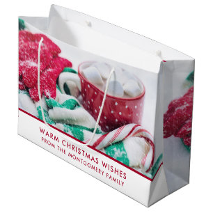 Grand Sac Cadeau Marshmallows au cacao chaud & Noël Sucre de canne