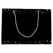 Grand Sac Cadeau Mascarade bleue fête d'anniversaire (Dos)