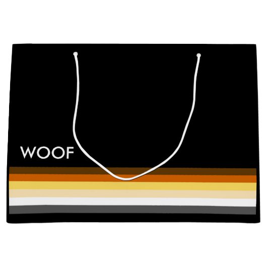 Grand Sac Cadeau Masculine et Sleek Gay Bear Pride Drapeau laine (Devant)