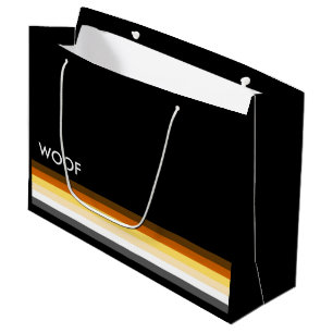 Grand Sac Cadeau Masculine et Sleek Gay Bear Pride Drapeau laine