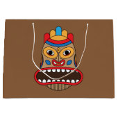 Grand Sac Cadeau Masque Hawaïen Tiki (Devant)