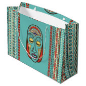 Grand Sac Cadeau Masque maya d'Inca aztèque indigène (Dos Angle)