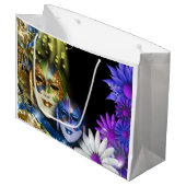 Grand Sac Cadeau Masques vénitiens de quinceanera de mascarade (Devant Angle)