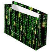 Grand Sac Cadeau Matrice de code (Devant Angle)