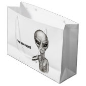 Grand Sac Cadeau Mauvais Alien, Tu es le prochain ! (Devant Angle)