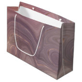 Grand Sac Cadeau Mauve Strata | Dusty Rose et Rose Gold Agate (Devant Angle)