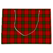 Grand Sac Cadeau Maxwell tartan rouge vert plaid (Devant)