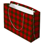 Grand Sac Cadeau Maxwell tartan rouge vert plaid (Dos Angle)