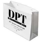 Grand Sac Cadeau Médecin DPT moderne personnalisé de thérapie physi (Dos Angle)