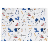 Grand Sac Cadeau Médecin Médicale moderne Motif infirmière (Dos)