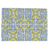 Grand Sac Cadeau Mediterranean Amalfi Coast Blue Tile Lemon (Dos)