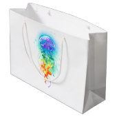 Grand Sac Cadeau Méduse arc-en-ciel (Dos Angle)