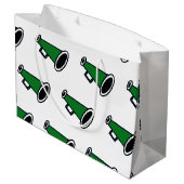 Grand Sac Cadeau Mégaphone verte (Dos Angle)