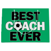 Grand Sac Cadeau Meilleur entraîneur Soccer toujours Coach's Sports (Devant)