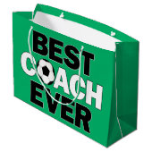 Grand Sac Cadeau Meilleur entraîneur Soccer toujours Coach's Sports (Dos Angle)