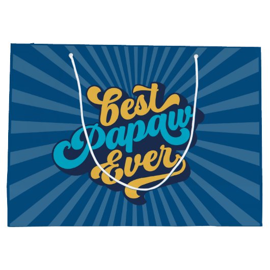 Grand Sac Cadeau Meilleure Fête des pères de Papaw Ever (Dos)