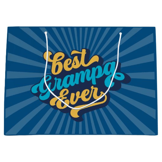 Grand Sac Cadeau Meilleure Fête des pères jamais Grampa (Devant)