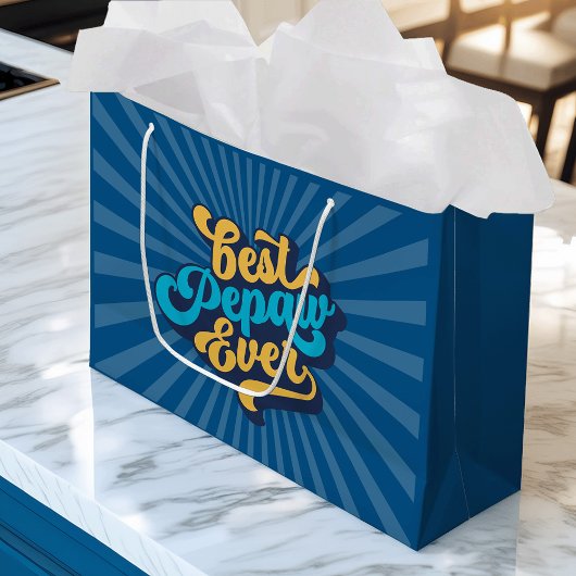 Grand Sac Cadeau Meilleure Fête des pères Pepaw Ever