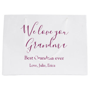 Grand Sac Cadeau meilleure grand-mère toujours grands-parents cadea