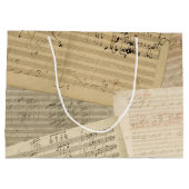Grand Sac Cadeau Mélange de manuscrit de musique de Beethoven (Dos)