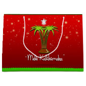 Grand Sac Cadeau Mele Kalikimaka Palm Tree pour Noël (Devant)