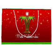 Grand Sac Cadeau Mele Kalikimaka Palm Tree pour Noël (Dos)