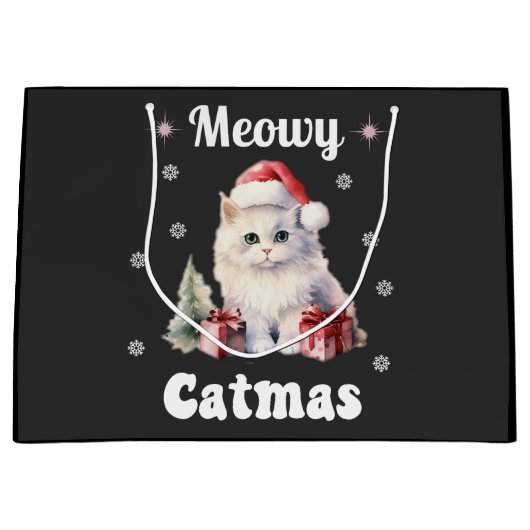 Grand Sac Cadeau Meowy Catmas (Devant)