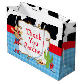 Grand Sac Cadeau Merci d'anniversaire africain-américain (Dos Angle)