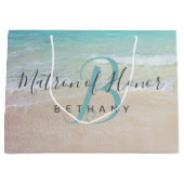 Grand Sac Cadeau Merci de la fête nuptiale Titre monographique (Devant)