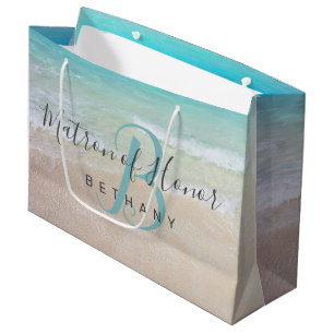 Grand Sac Cadeau Merci de la fête nuptiale Titre monographique