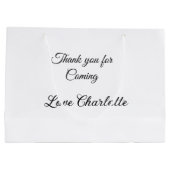 Grand Sac Cadeau merci de venir ajouter un message texte (Dos)