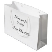 Grand Sac Cadeau merci de venir ajouter un message texte (Dos Angle)