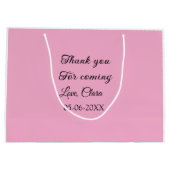 Grand Sac Cadeau merci d'être venu nom du texte message (Dos)