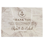 Grand Sac Cadeau Merci Mariage Boho Travel Cruise (Dos)