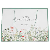 Grand Sac Cadeau Merci Mariage fleur sauvage Meadow (Devant)