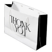 Grand Sac Cadeau Merci moderne | Code QR (Devant Angle)