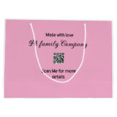 Grand Sac Cadeau Merci pour l'achat détail de l'entreprise familial (Dos)