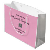 Grand Sac Cadeau Merci pour l'achat détail de l'entreprise familial (Dos Angle)