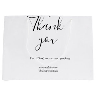 Grand Sac Cadeau Merci pour le code de réduction de commande site s