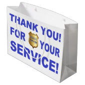 Grand Sac Cadeau Merci pour votre service (Dos Angle)