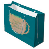 Grand Sac Cadeau Merci très compatible (Devant Angle)