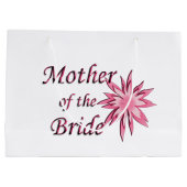 Grand Sac Cadeau Mère de la mariée rose (Dos)