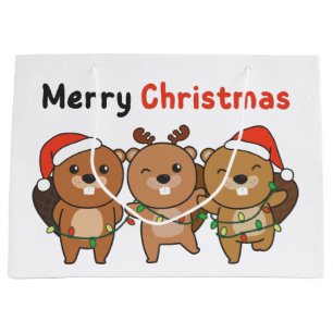 Grand Sac Cadeau Merry Christmas