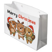 Grand Sac Cadeau Merry Christmas (Dos Angle)