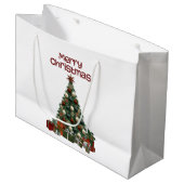 Grand Sac Cadeau Merry Christmas Tree Gift Bag (Devant Angle)